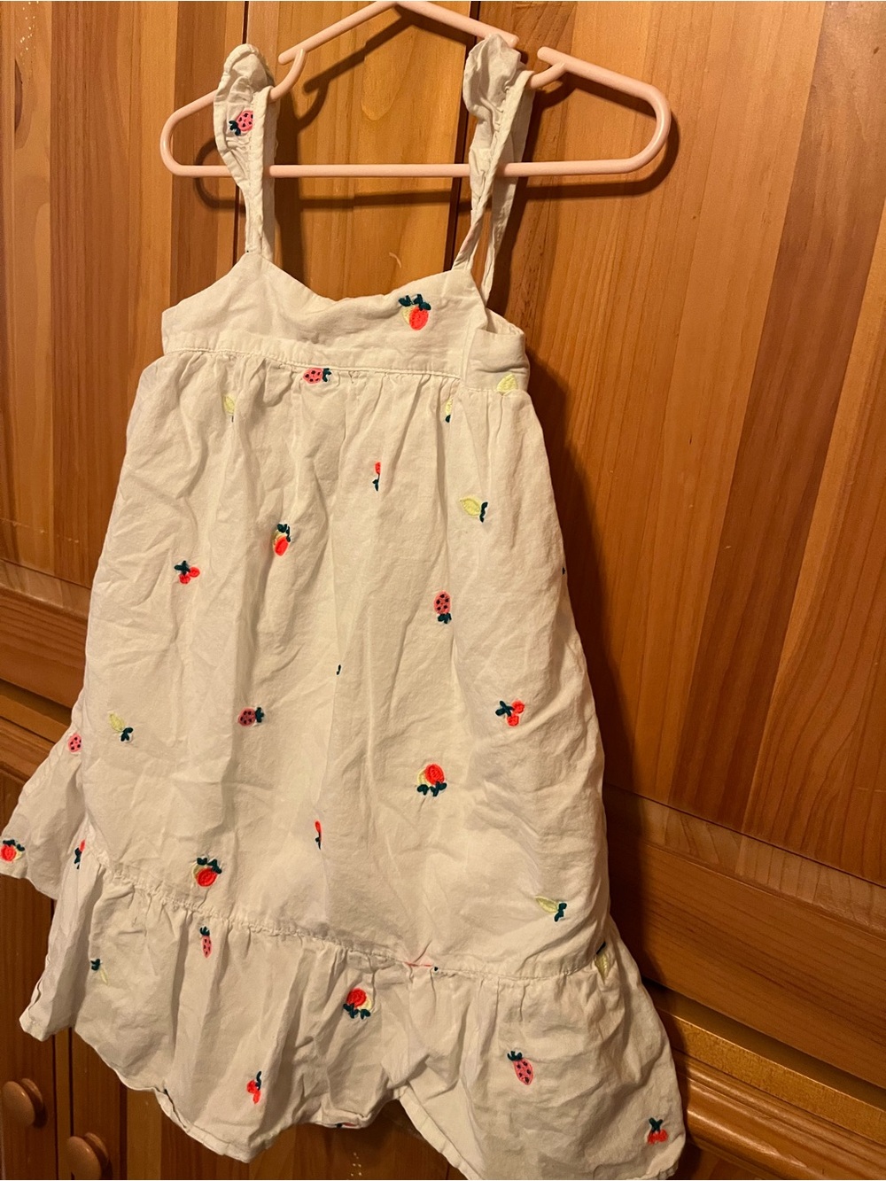 GAP White Sundress with Fruit Embroidery